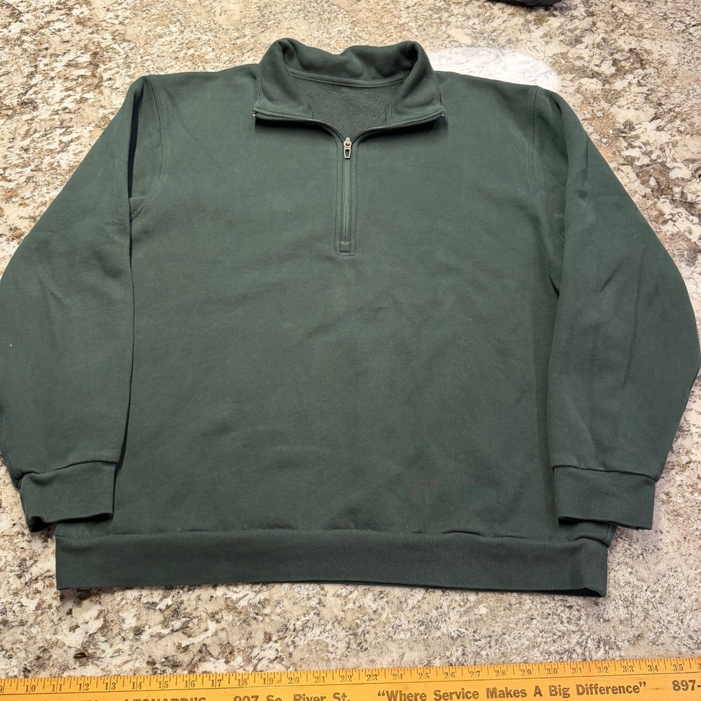 Lululemon Mens Green Quarter Zip Pullover Sweatshirt Size L